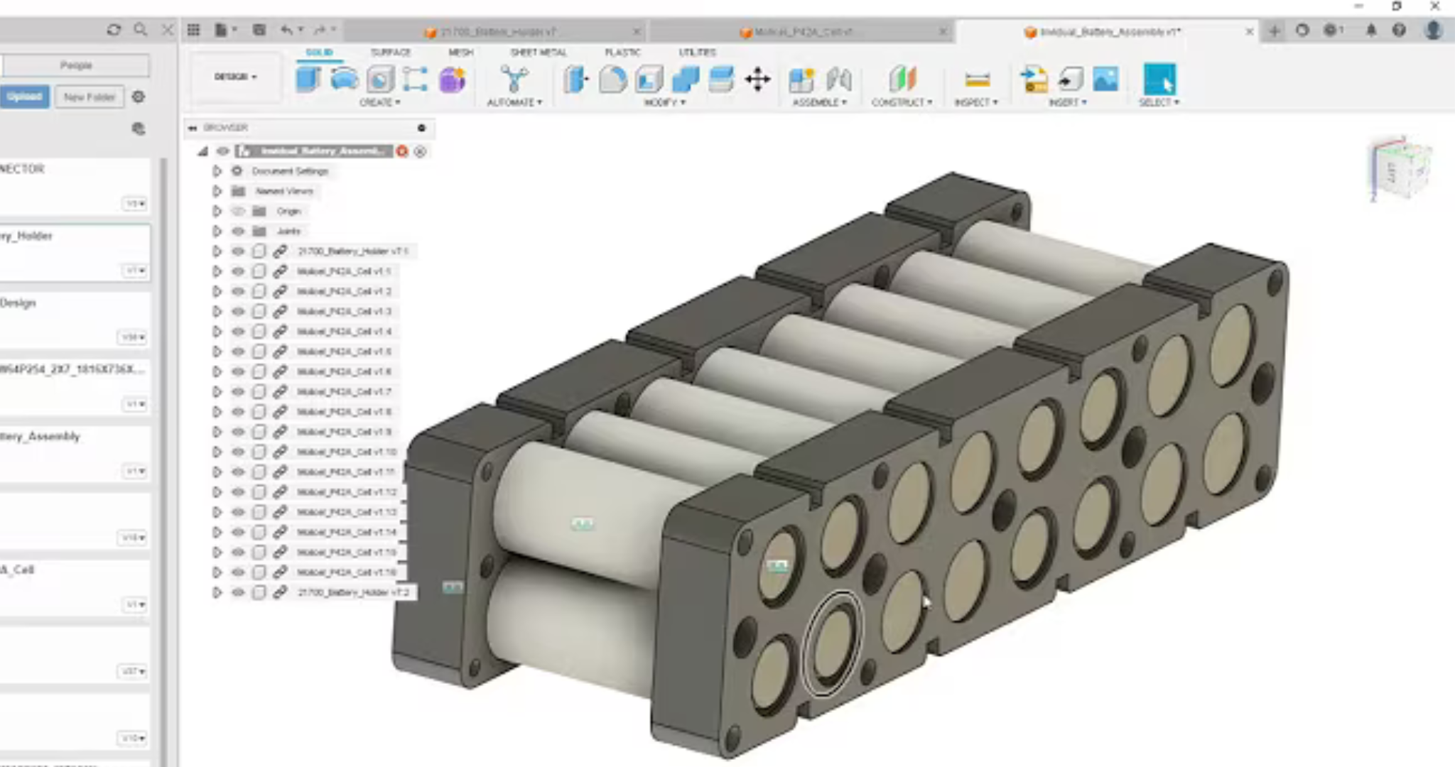 Custom Made Battery Pack using Fusion 360 made and designed through the contract manufacturing process by Ttek AI
